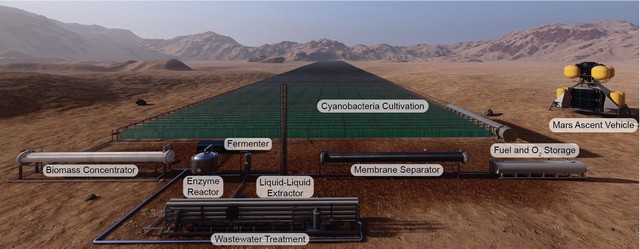 Forscher schlagen einen Weg zur Herstellung von Biokraftstoff für Marsraketen unter Verwendung von Mikroorganismen vor
