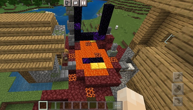 Ruined Portal Merged with Villager's House