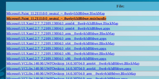 Download the MSIXBUNDLE File of Windows 11 Paint App