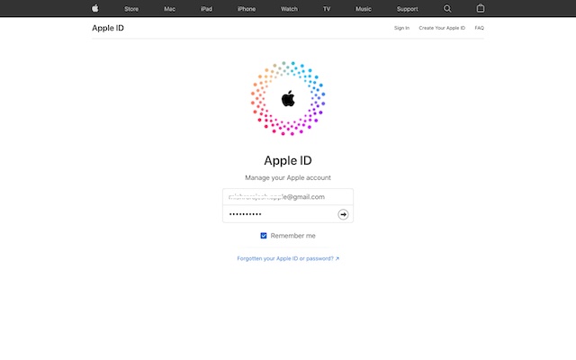 Sign in to your iCloud account on the web