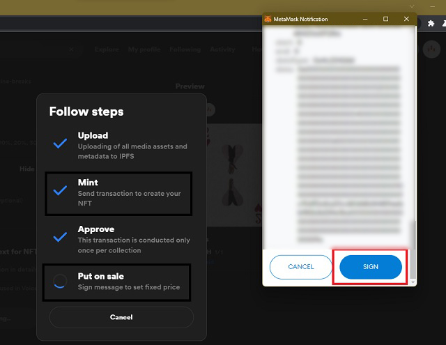 Sing-NFT-contract-on-MetaMask-Rarible