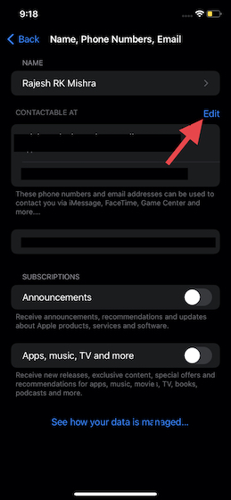 Change your Apple ID Phone Number