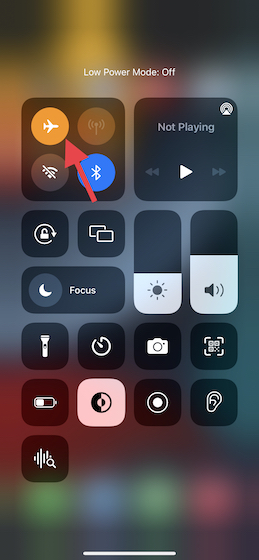 Turn off or on Airplane mode on iPhone