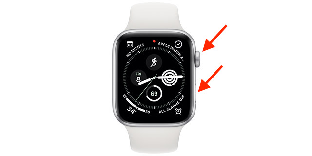 Hard reset Apple Watch