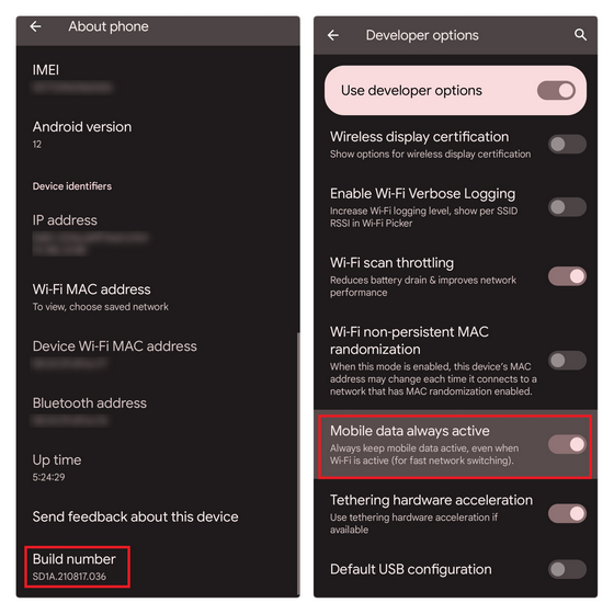 disable mobile data always active