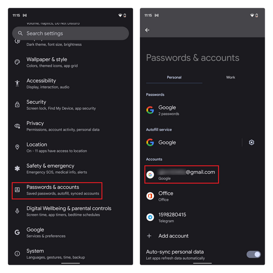 Google Account Settings - Google Play Store Something went wrong