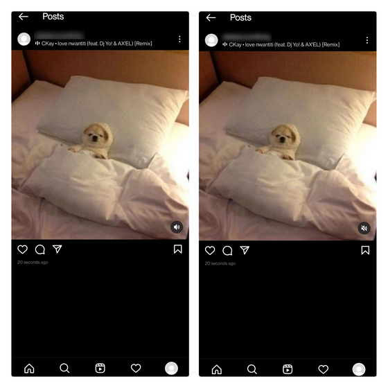 mute or unmute instagram post