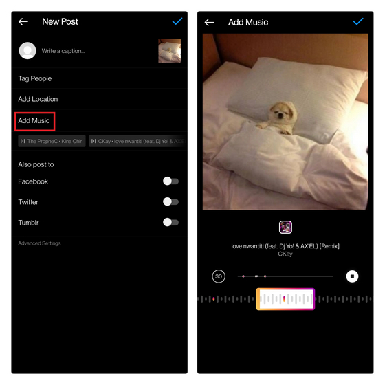 How To Add Music To Instagram Posts In 2021 2 Methods Beebom