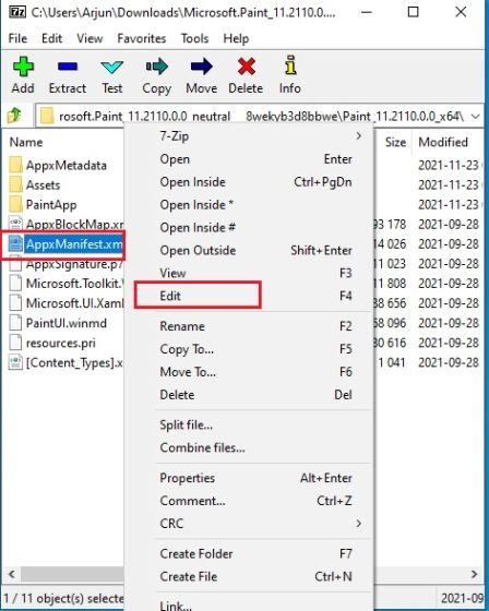 Modify the Windows 11 Paint application