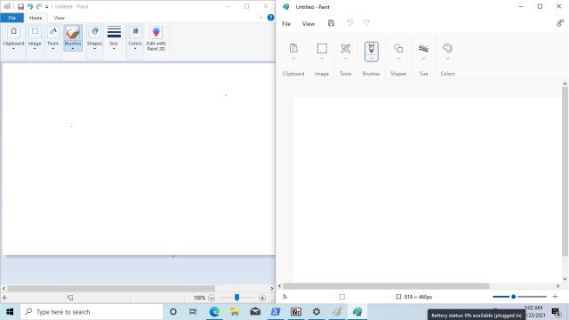 New Windows 11 Paint vs Classic Windows 10 Paint