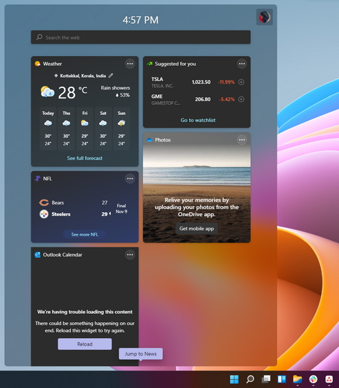 widgets on windows 11