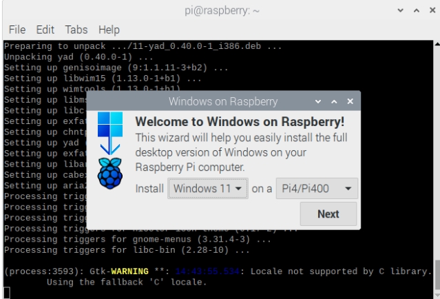 Install Windows 11/10 on Raspberry Pi