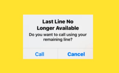 "Last Line No Longer Available" error on iPhone