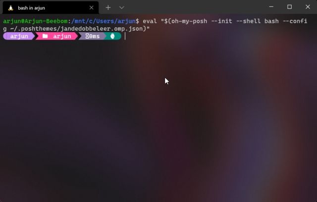 Customize WSL/Ubuntu in Windows Terminal With Oh My Posh