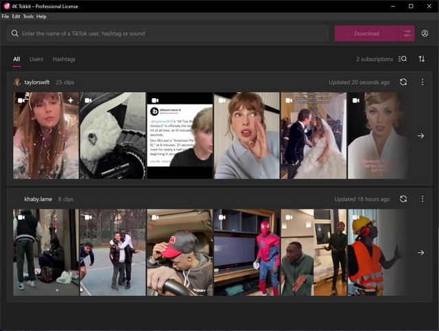 4K Tokkit, TikTok Videos, Hashtags & Accounts Downloader