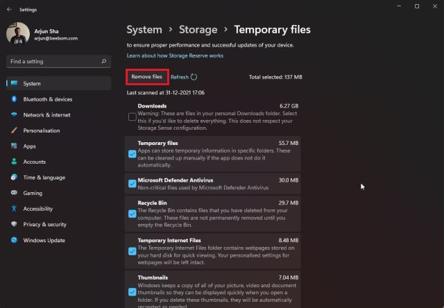 Delete Temp Files From Windows 11 Settings Page