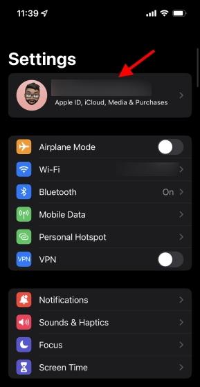 apple id banner iphone 
