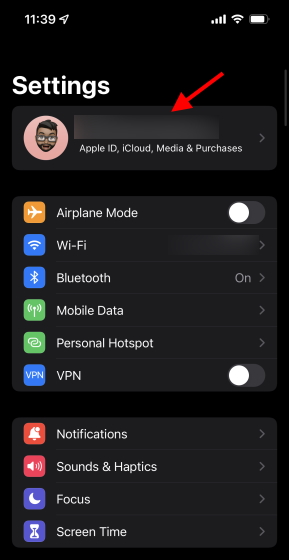 apple id banner iphone