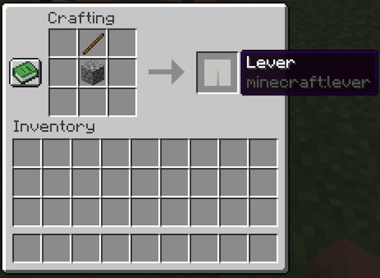 Minecraft Lever Recipe