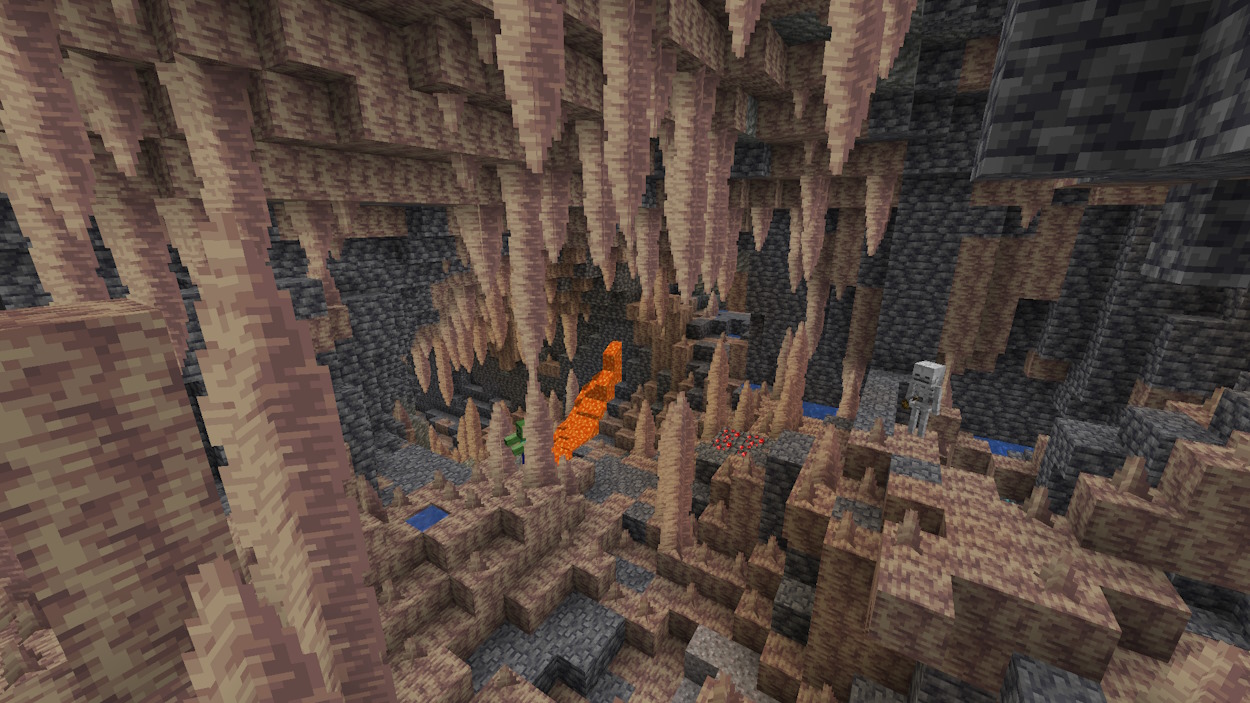 Dripstone cave that generated low down in the world with lots of ores and mobs