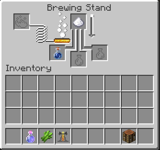 Brewing Potion of Swiftness in Minecraft