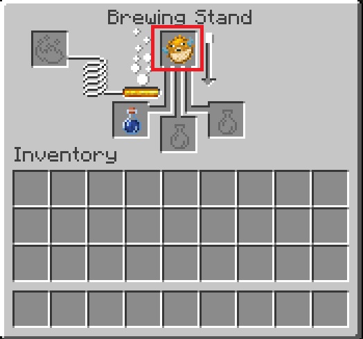 Brewing Potion of Water Breathing in Minecraft