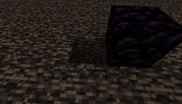 Broken Bedrock Block in Minecraft