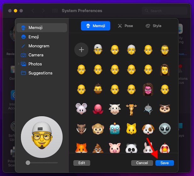 Make animated Mac user profile