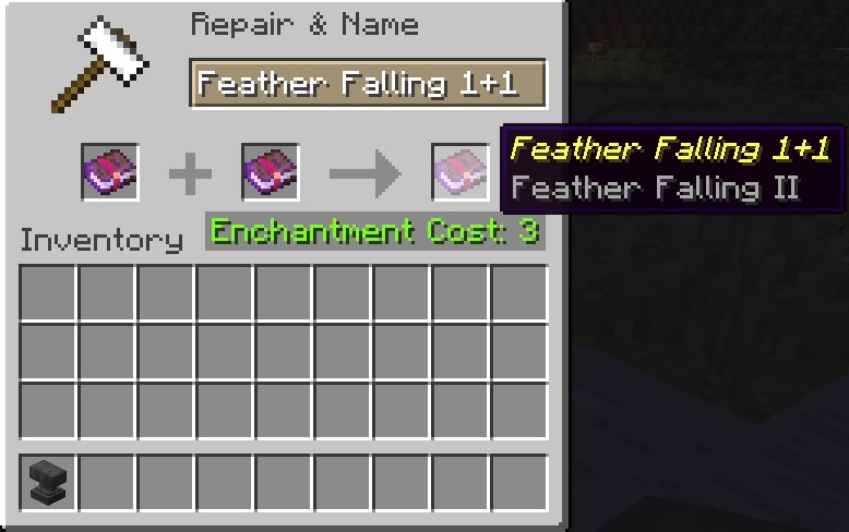 Combining Enchantments using Anvil - Minecraft Enchantments Guide