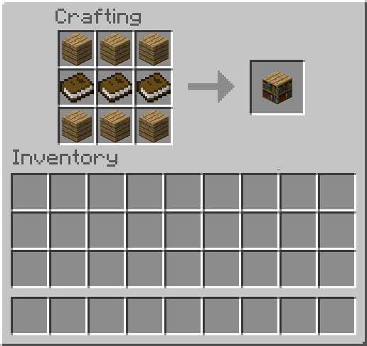 CRAFTING RECIPE ROOCKSHELF - Minecraft Enchantments Guide