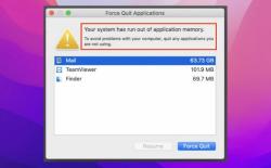 Fix 'Your System Has Run Out of Application Memory' Error on Mac