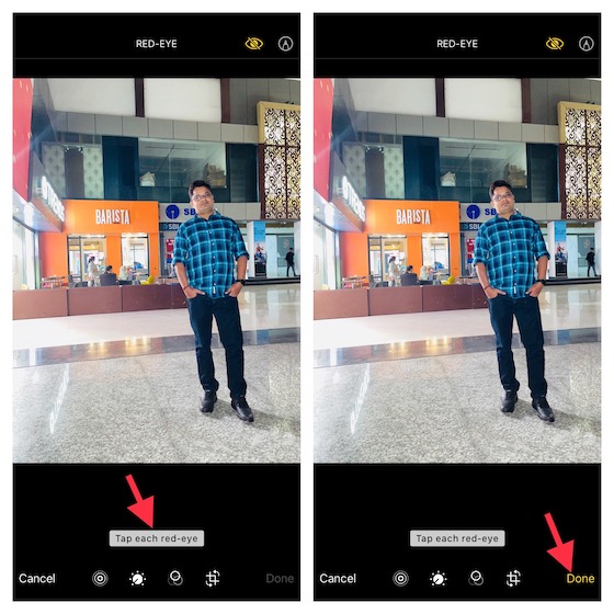 Fix redeye in Photos on iOS 