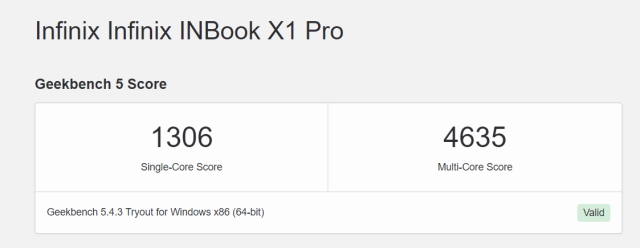 infinix inbook x1