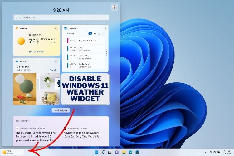 How To Disable Weather Widget On Windows 11 Taskbar 2022 Beebom