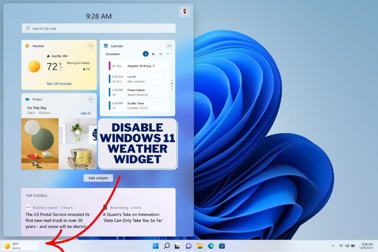 How To Disable Weather Widget On Windows 11 Taskbar (2022) | Beebom