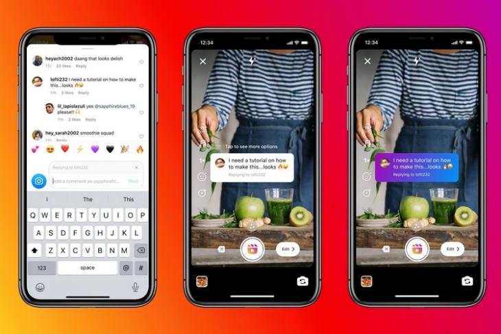 Instagram Rolls out New TikTok-like "Visual Replies" Feature for Reels