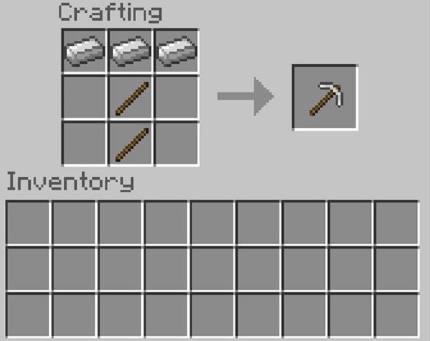 Iron Pickaxe Recipe