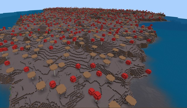 Largest Mushroom Island Near Spawn with Best Minecraft 1.18 Bedrock Seeds