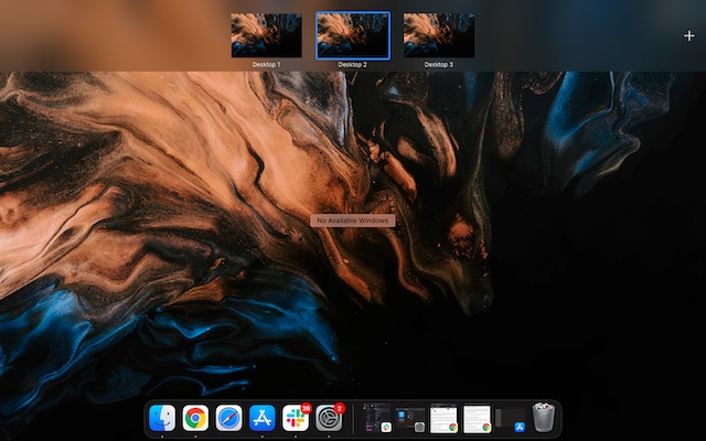 Mission Control on Mac 