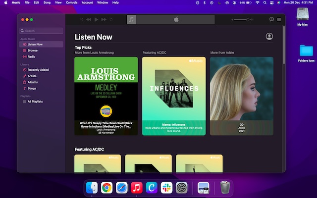 Новое музыкальное приложение на Mac 