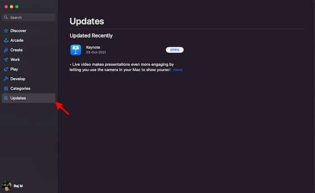 Update the app on your Mac