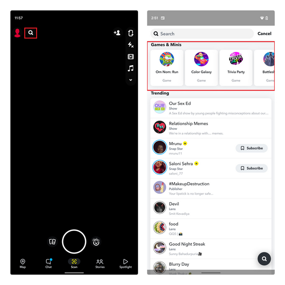 Play Snapchat Games in Single Player Mode