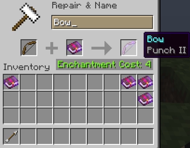 Punch on Bow - Best Bow Enchantments in Minecraft