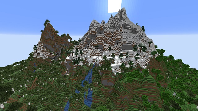 سلسلة جبال واقعية في أفضل بذور الكهوف الجبلية Minecraft 1.18