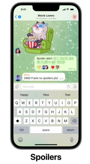 telegram spoilers feature