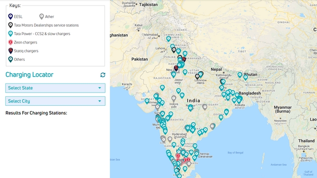 Tata Motors EV map