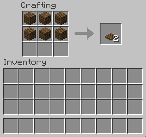 Trapdoor Minecraft Recipe