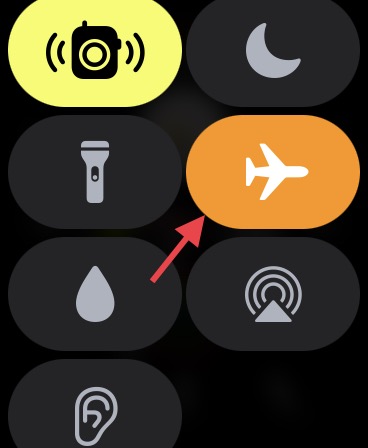 Turn off/on airplane mode on Apple Watch 