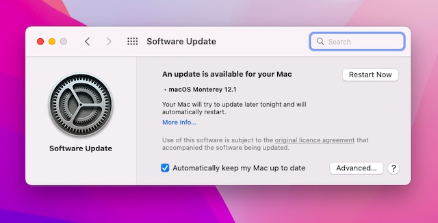 Update software on your Mac 