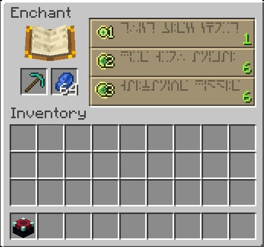 Use the enchanting table in Minecraft